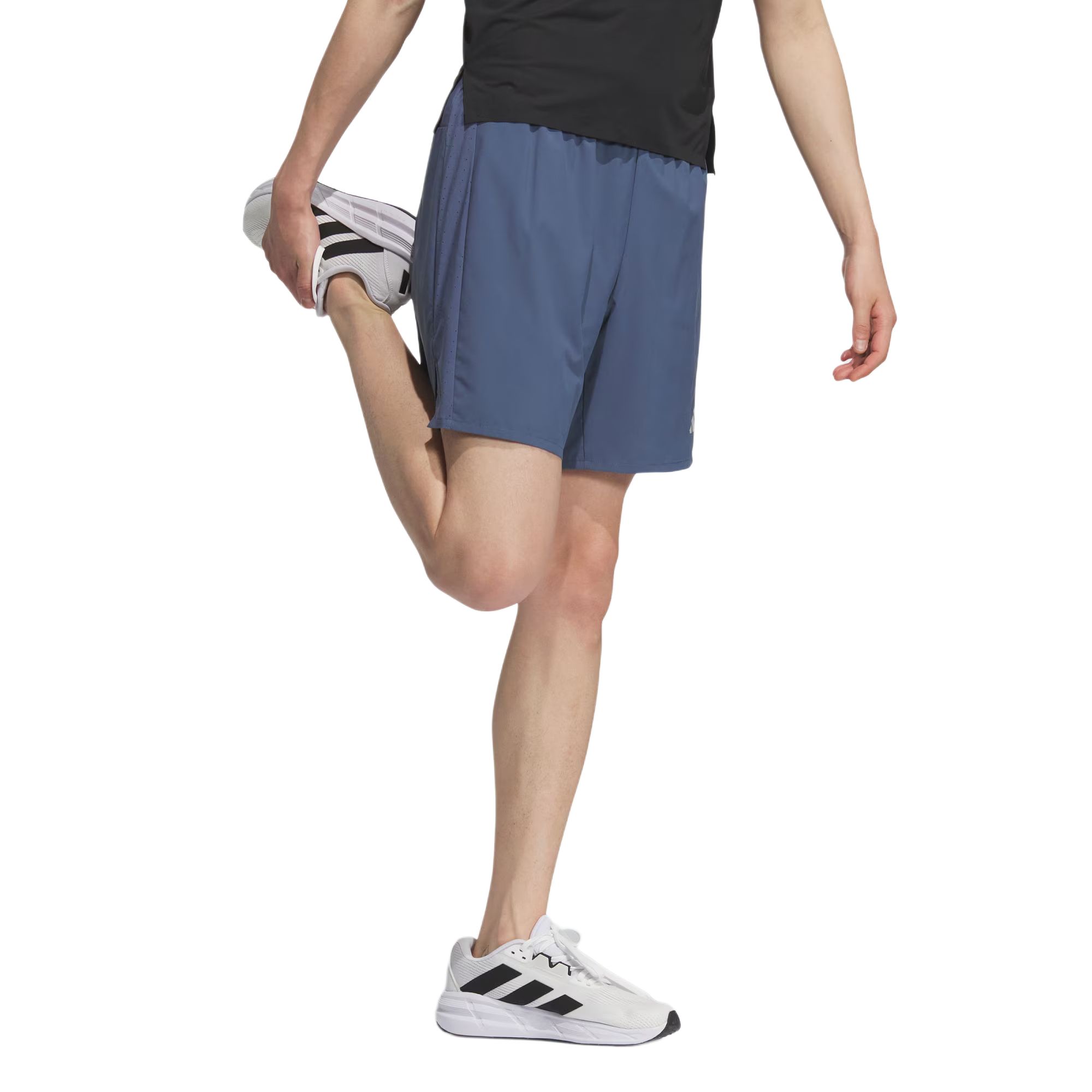 Adidas Повседневные шорты мужские Soft Ink Blue/Dark Silver Gray — фото 4