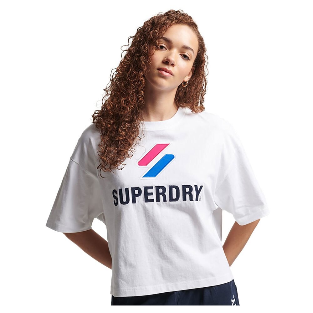 

Футболка Superdry Code Sl Stacked Apq Boxy, белый