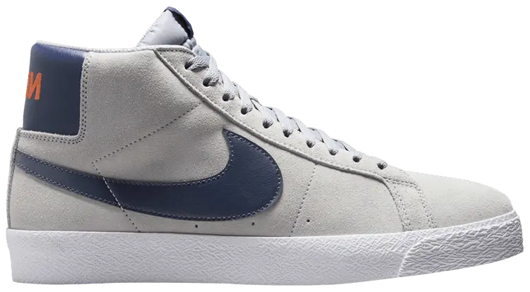 

Кроссовки Nike Zoom Blazer Mid SB 'Wolf Grey Midnight Navy', серый