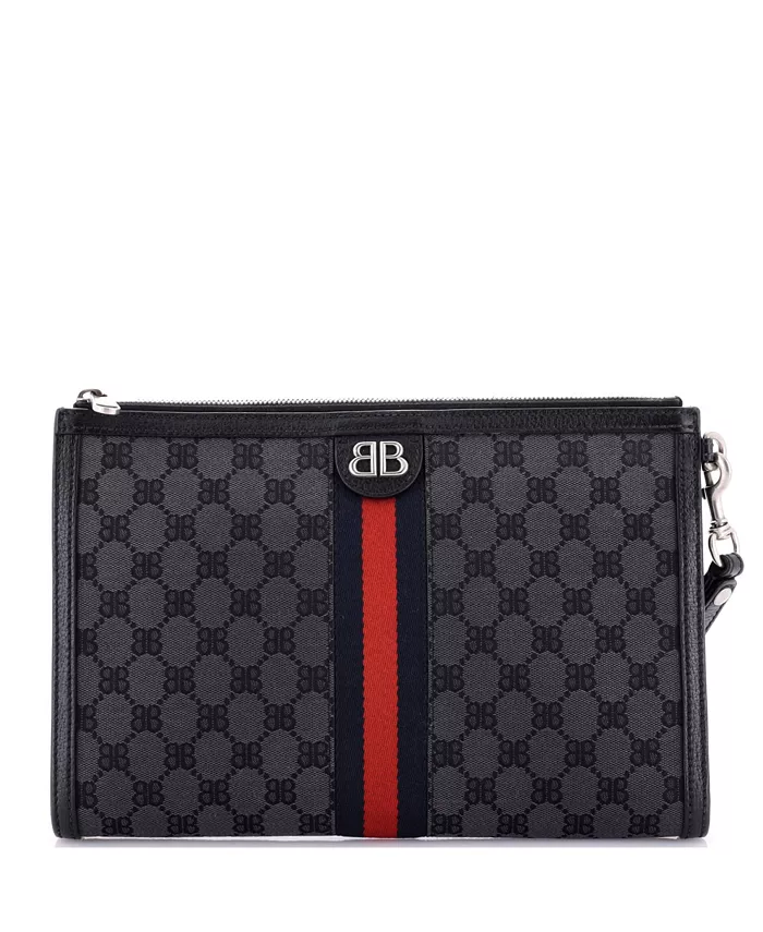 

X Gucci The Hacker Project Клатч-браслет Web BB из ткани Pre-Owned Balenciaga, черный