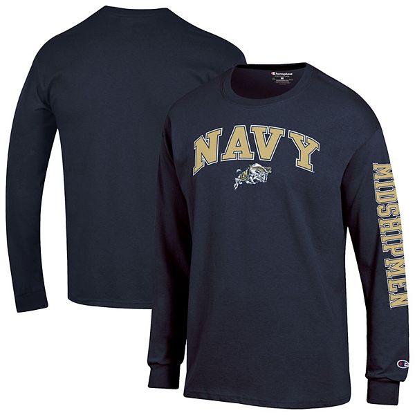 

Мужская футболка с длинным рукавом navy midshipmen arch over logo 2-hit Champion