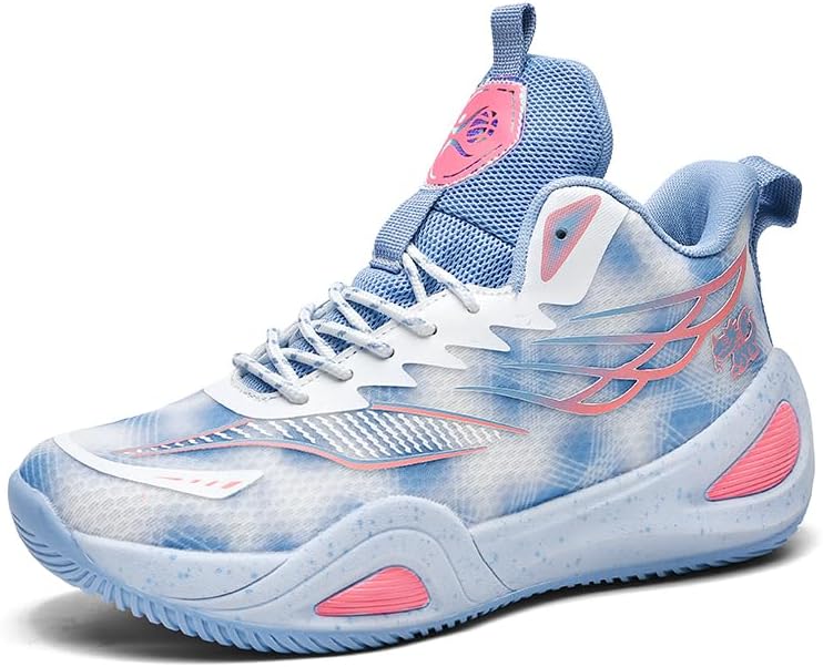 

Баскетбольные кроссовки для мальчика, легкие модные кеды Jevaloo, белый/синий