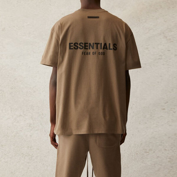 Футболка Fear of God Essentials SS21 Short Sleeve, коричневый — фото 4