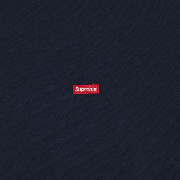 Толстовка Supreme Small Box Hooded Sweatshirt, синий — фото 2