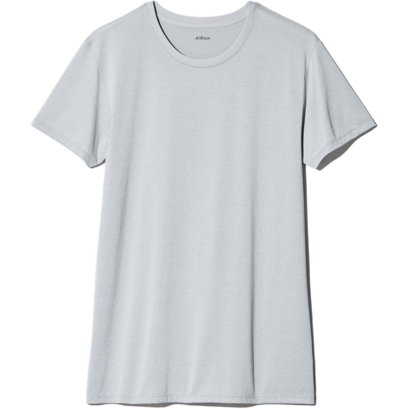 

Uniqlo Мужские футболки AIRism светло-серого цвета с круглым вырезом, Серый, Uniqlo Мужские футболки AIRism светло-серого цвета с круглым вырезом