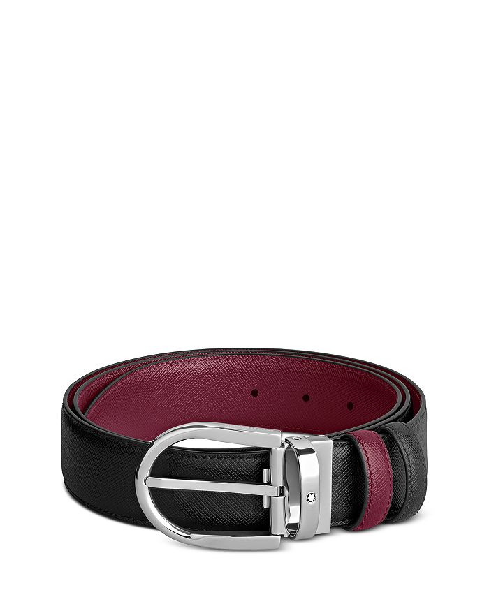 

Мужской реверсивный кожаный ремень Montblanc, черный