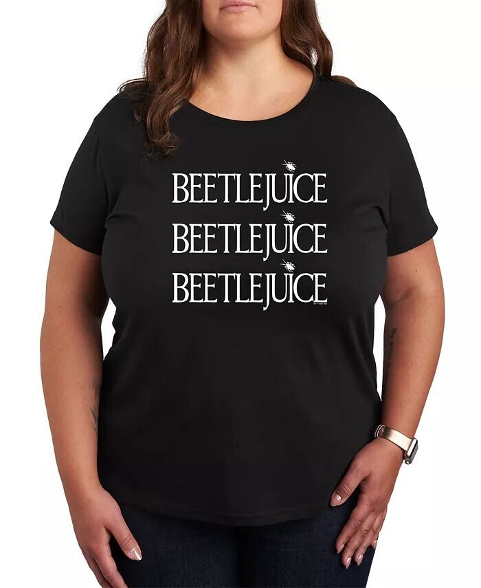 

Плюс размер Футболка с рисунком Beetlejuice Hybrid Apparel, черный