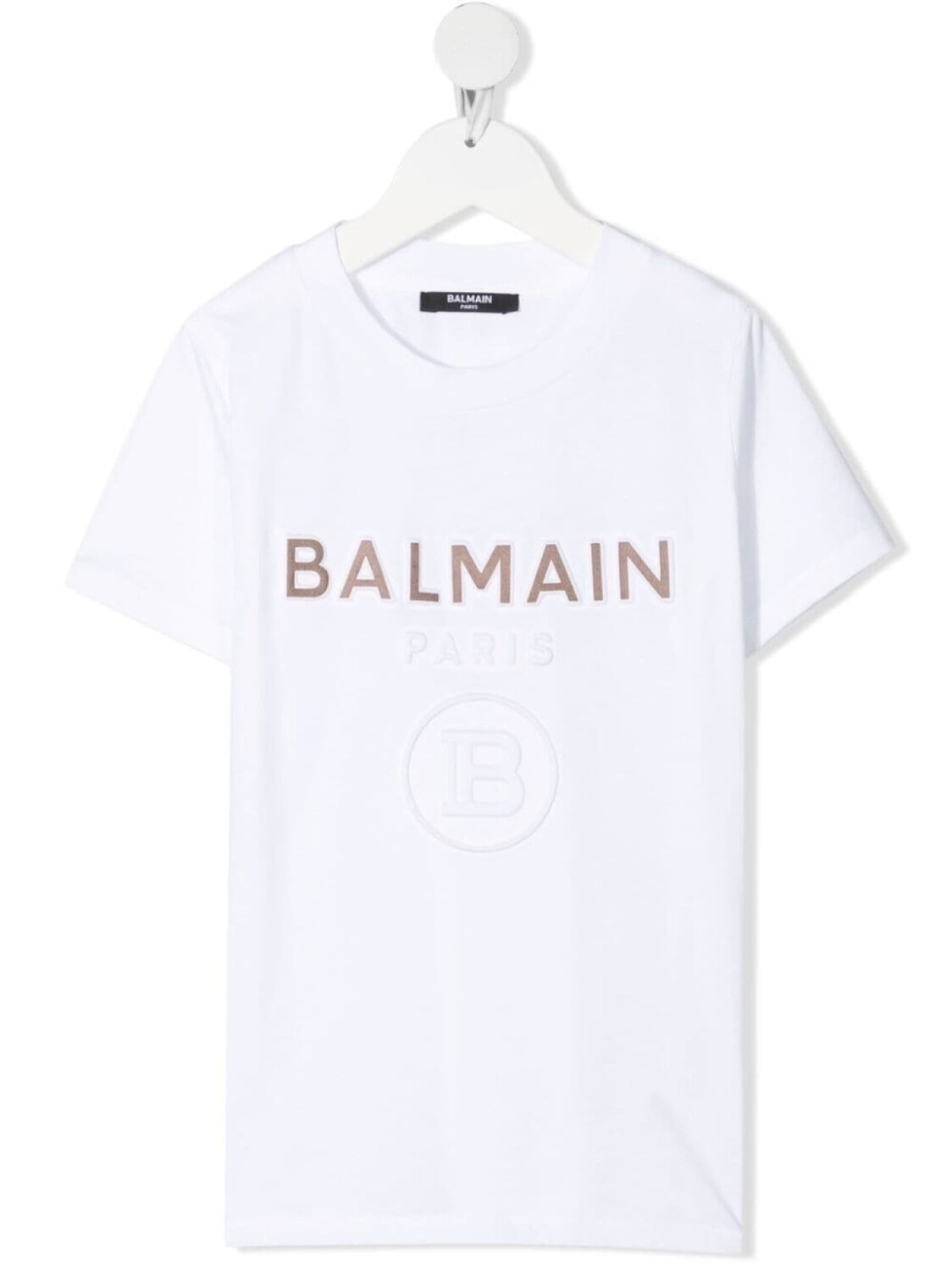 

Balmain Kids футболка с короткими рукавами и логотипом, белый