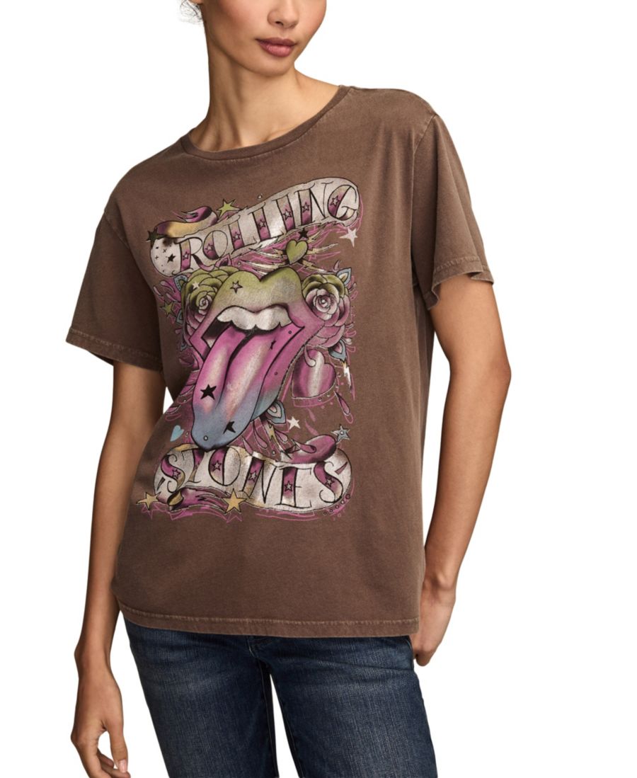 

Женская футболка с татуировкой Rolling Stones "Boyfriend" Lucky Brand, Shopping Bag