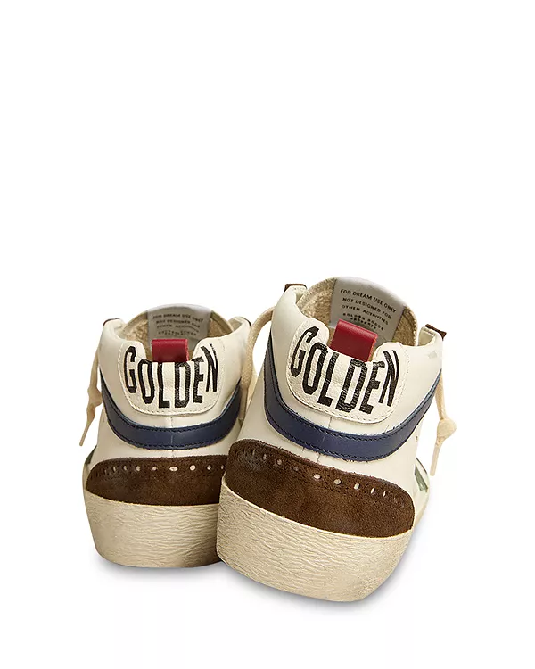 Мужские кожаные кроссовки средней высоты Golden Goose, белый — фото 4