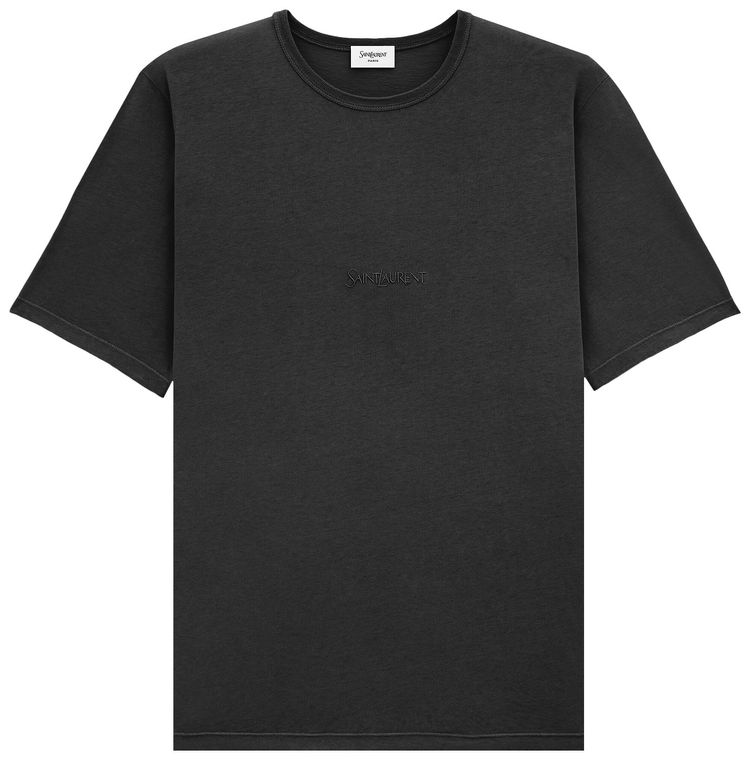 

Футболка Saint Laurent Short-Sleeve Tee 'Bleached Black', черный