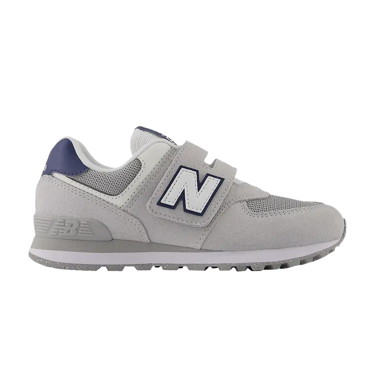 

Кроссовки New Balance 574 Hook & Loop Little Kid Wide 'Brighton Grey Navy', серый