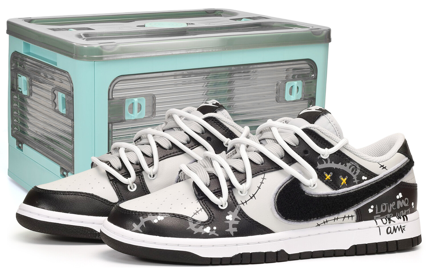 

Кроссовки Nike Dunk Skateboard Shoes Men Low-Top Black White Gray