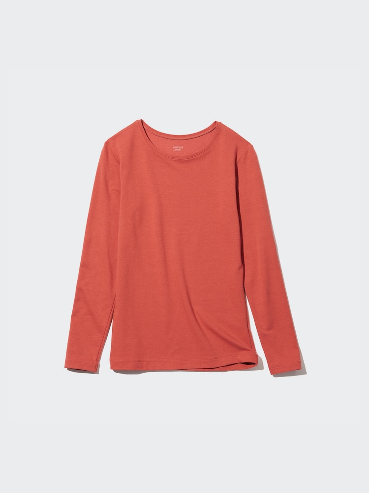 

Лонгслив Uniqlo Heattech Extra Warm Cotton, оранжевый