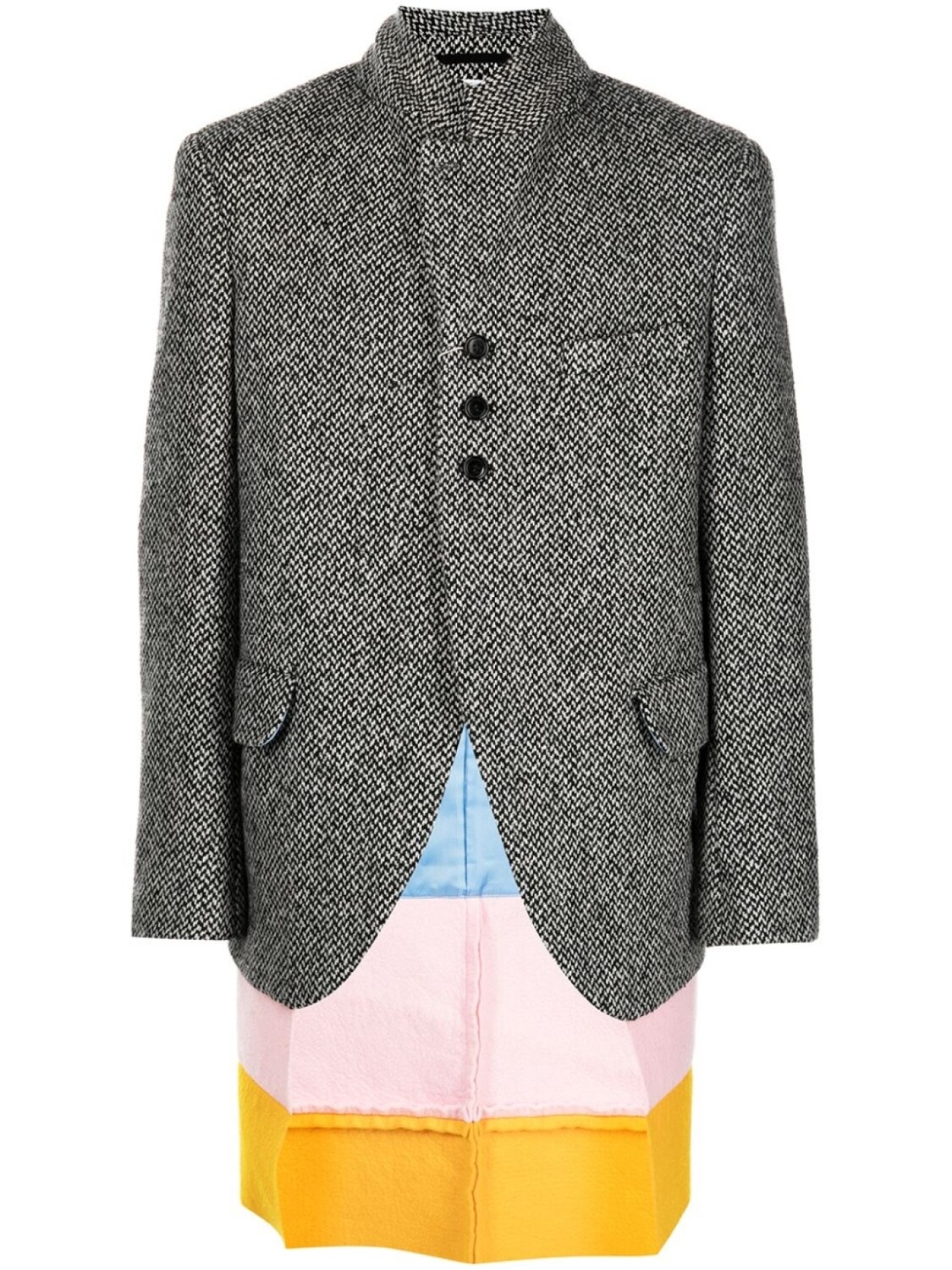

Пиджак в стиле колор-блок Comme des Garçons Homme Plus, серый