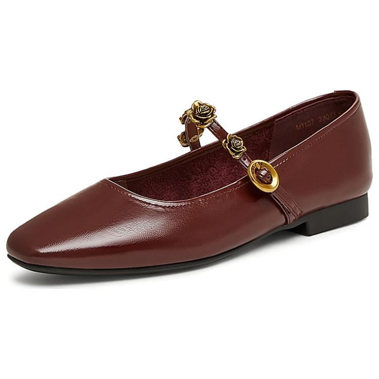 BASTO Коричневые женские туфли Мэри Джейн Rose Red на каблуке 1,5 см, цвет Brown — фото 4
