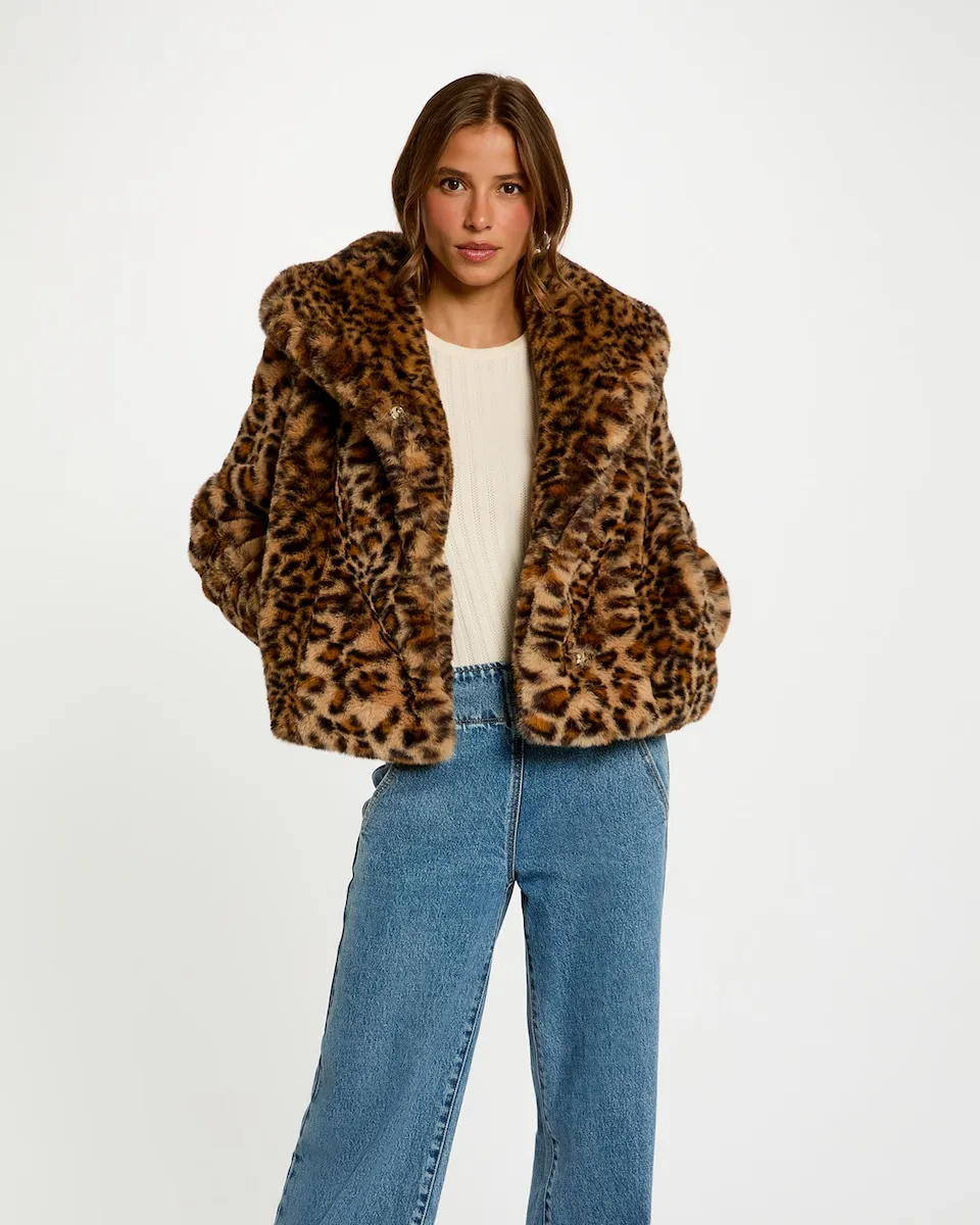 

Женское пальто из искусственного меха Morgan, коричневый