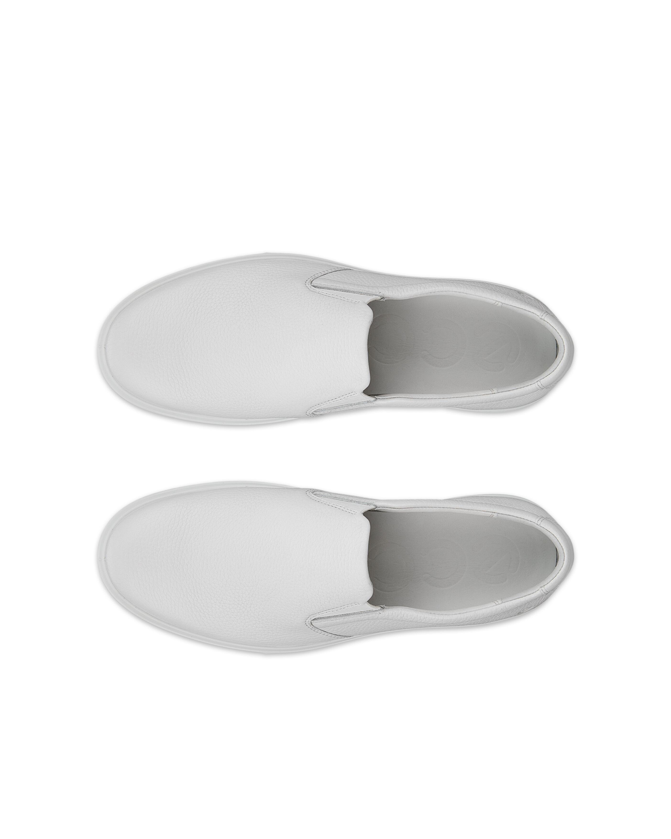 Слипоны ECCO SOFT 60 из натуральной кожи, легкие и высококачественные, WHITE — фото 3