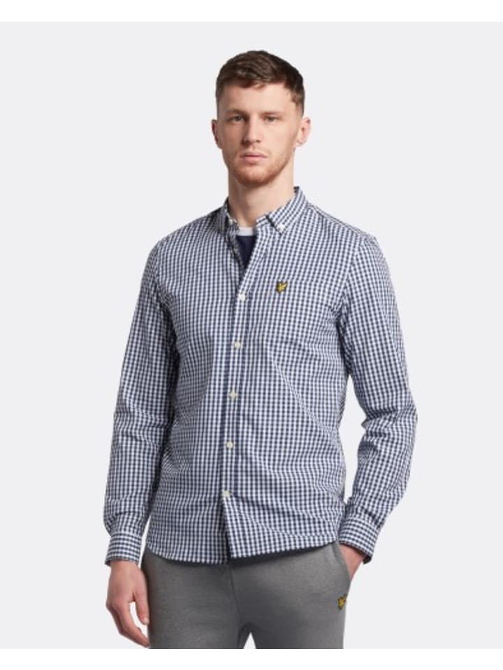 

Рубашка Lyle & Scott, цвет weiß/marineblau