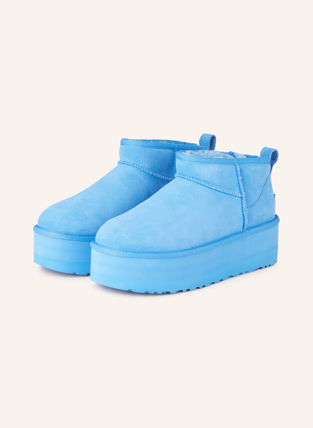 Сапоги UGG на платформе, синий