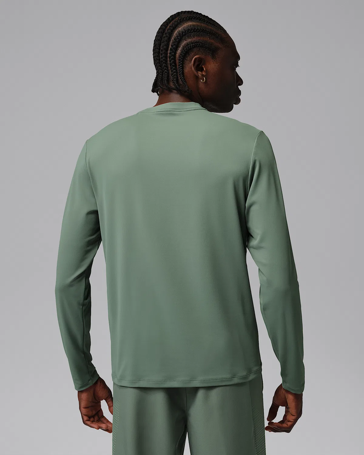 Мужская длинная футболка Dri-FIT Jordan Flightweight Sport, Vintage Lichen/Dark Shadow — фото 2