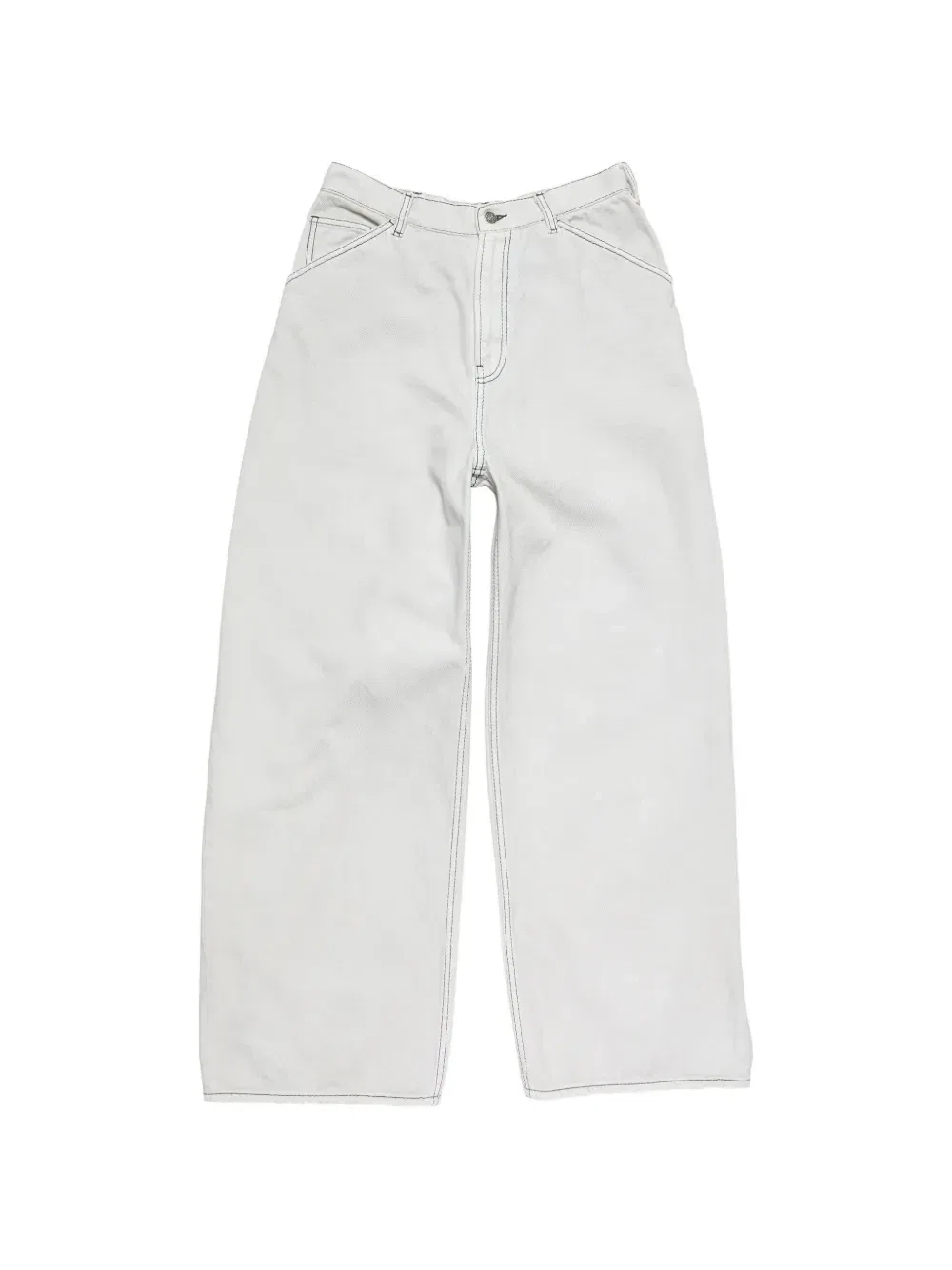 Брюки с вышитыми бантами/бабочками Acne Studios, белый