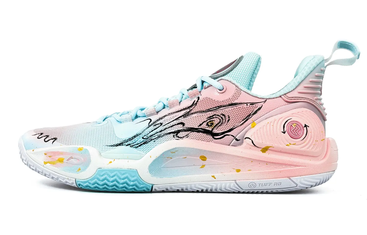 

LINING Скоростные баскетбольные кроссовки мужские low top с амортизацией Speed 9, износостойкие синие розовые