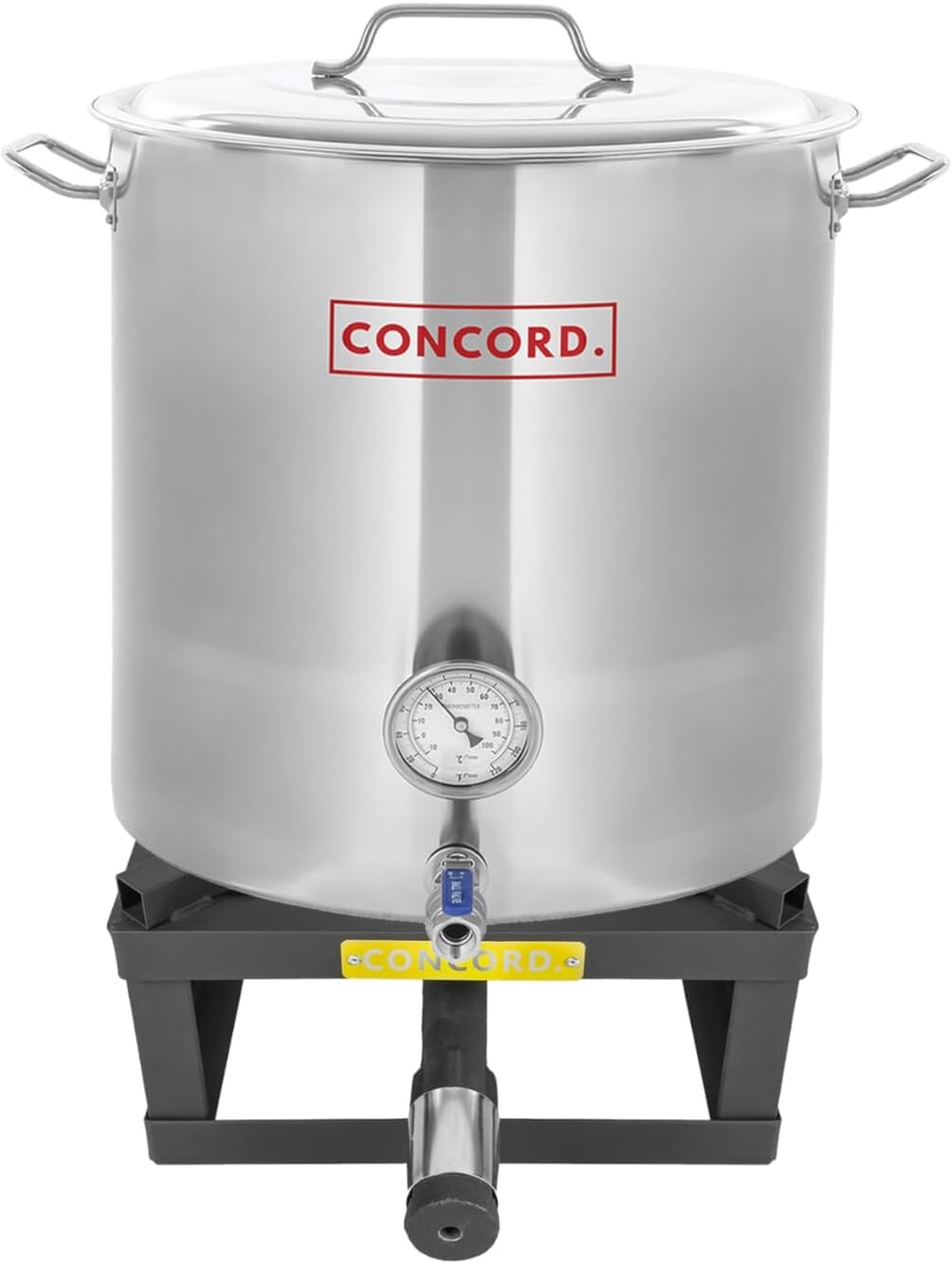 

CONCORD Нержавеющая сталь, 40 QT, домашний чайник для заваривания, кастрюля + Concord Deluxe Banjo, одинарная пропановая горелка, портативная уличная плита мощностью 200 000 БТЕ Concord Cookware