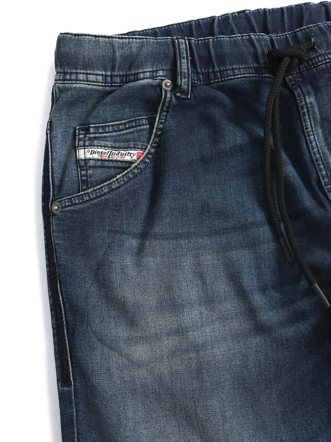 Зауженные джинсы Diesel 2030 D-KROOLEY JOGGJEANS Superstretch & Supersoft в пыльно-голубом цвете — фото 4