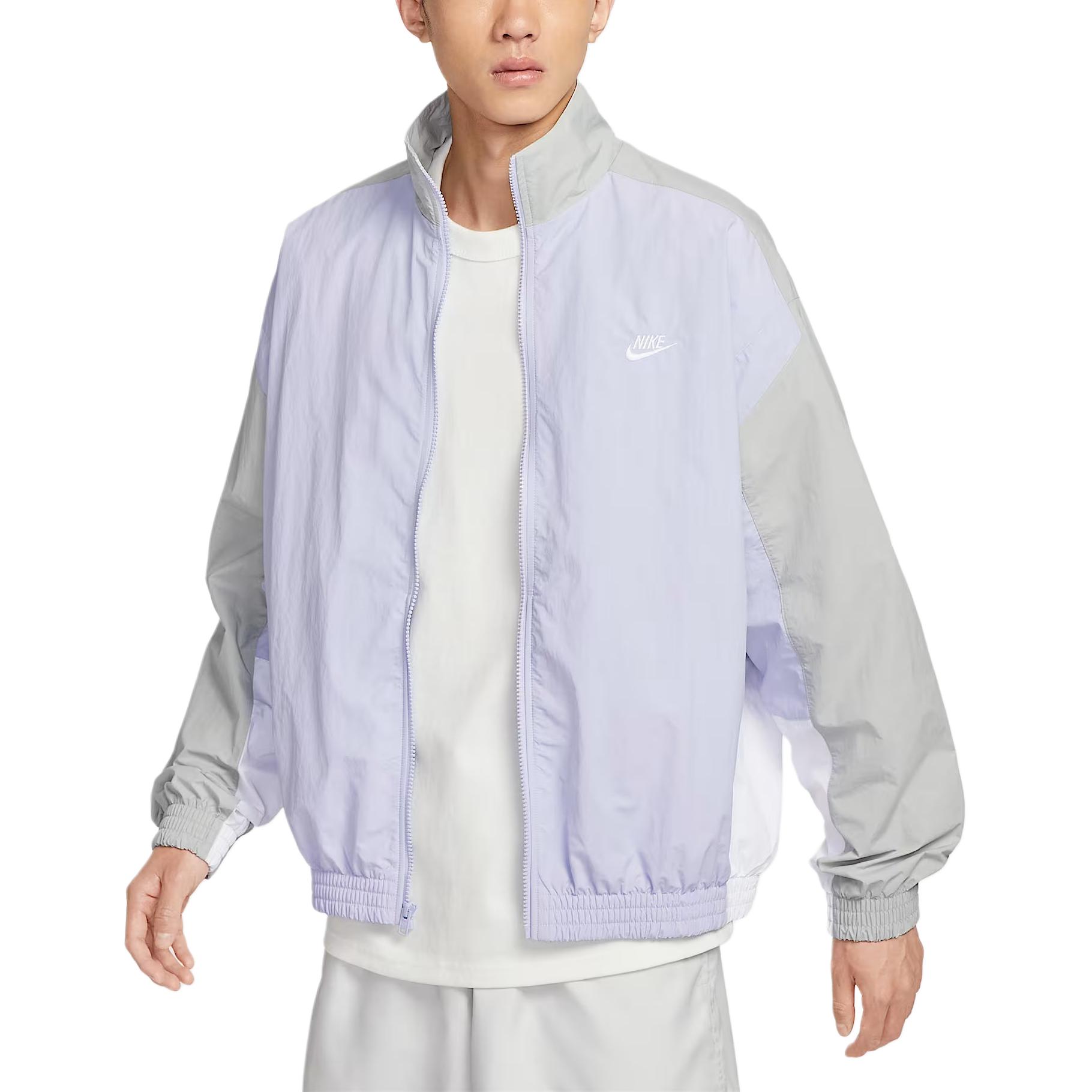 Nike Мужская оверсайз тканая куртка для спорта, Phantom/Light Smoke Gray/White — фото 2