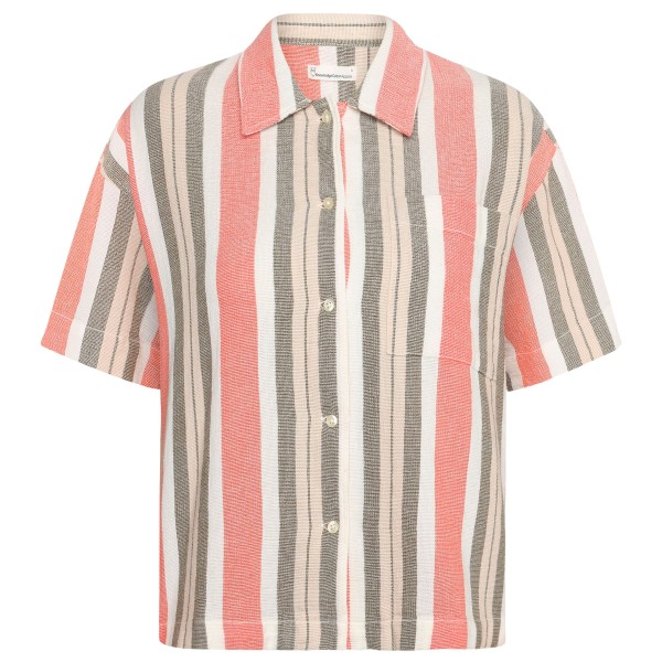 

Женская полосатая рубашка-блузка из микрофибры Knowledgecotton Apparel, зеленый