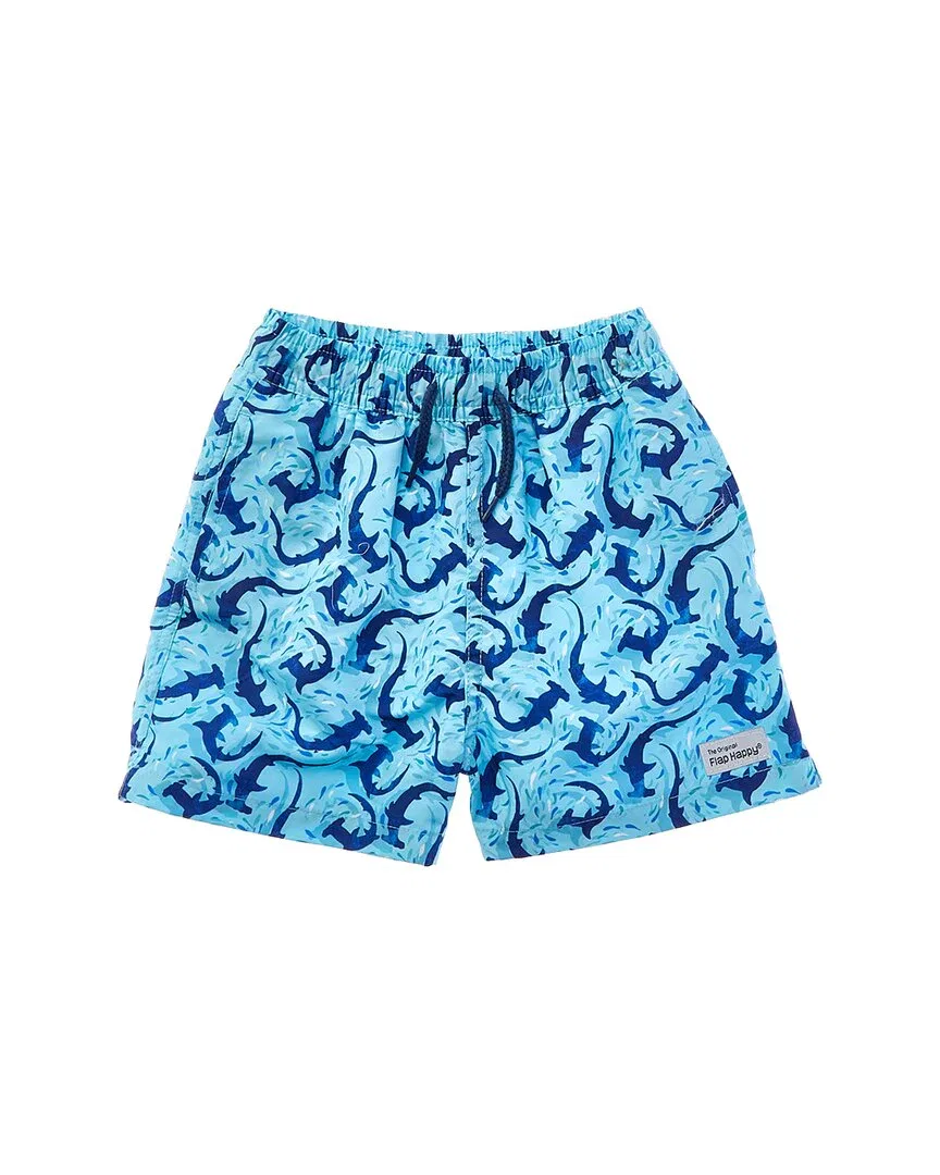 Flap Happy Swirly Sharks Rash Short, синий