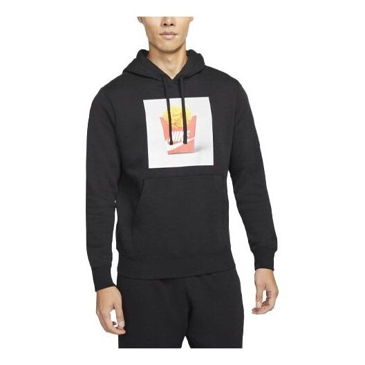 

Толстовка men's shoes box fries printing sports black Nike, черный