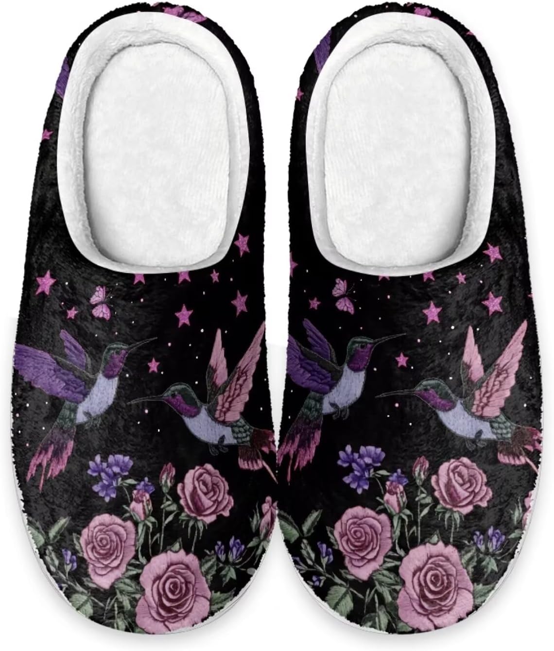 

Тапочки Forchrinse в виде рождественского снеговика для женщин и мужчин, мягкие и удобные домашние тапочки, не скользящие, теплые зимние обувь для дома и улицы, Hummingbird Rose