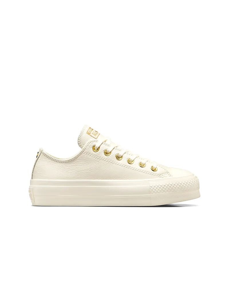 Кеды Converse Chuck Taylor All Star Lift на платформе, золотистые хиты в цвете цапля/золото