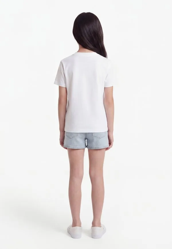 Футболка с графическим принтом под крокодила script Lacoste, Blanc — фото 2