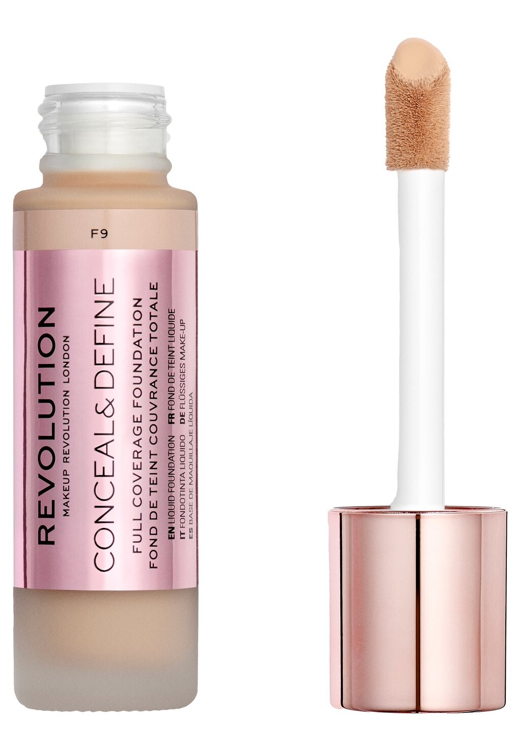 

Тональная основа CONCEAL & DEFINE FOUNDATION Makeup Revolution, цвет f9