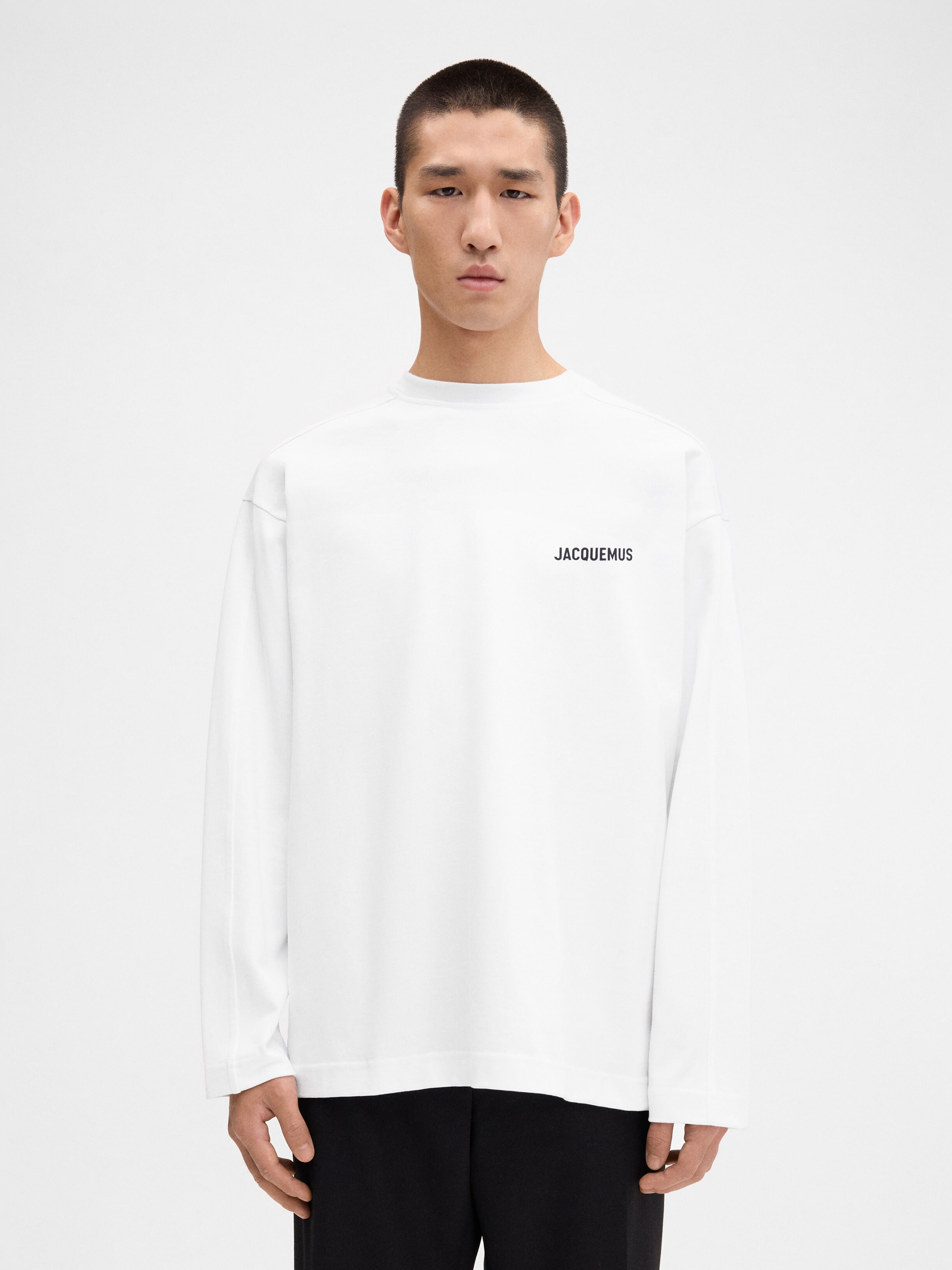 

Футболка с длинным рукавом JACQUEMUS The New York address t-shirt, цвет New-York White