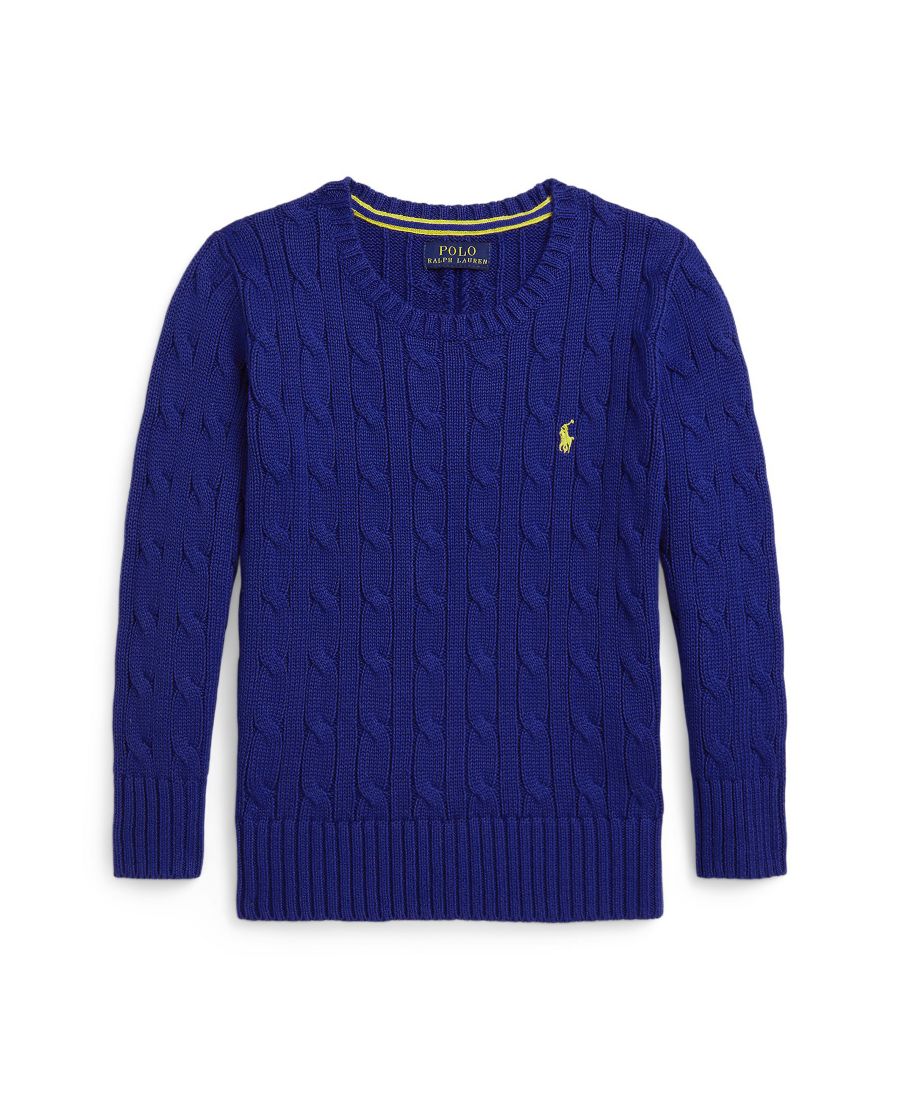 

Хлопковый свитер крупной вязки для малышей и маленьких мальчиков Polo Ralph Lauren, Blue