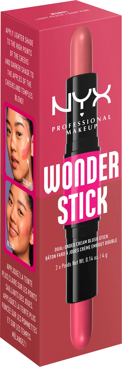 

Румяна NYX PROFESSIONAL MAKEUP Blush Wonder Stick Cream Light Peach & Baby Pink 01, 1 St
