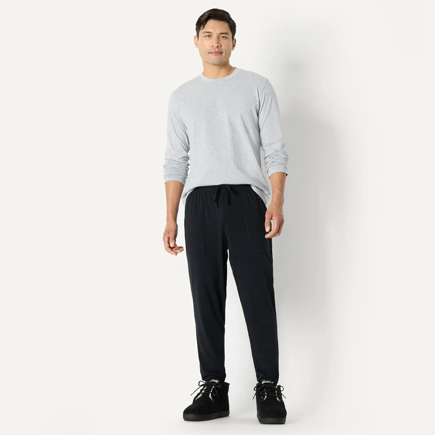 Мужские ботинки Chukka на подкладке из шерпы Amazon Essentials, черный — фото 3