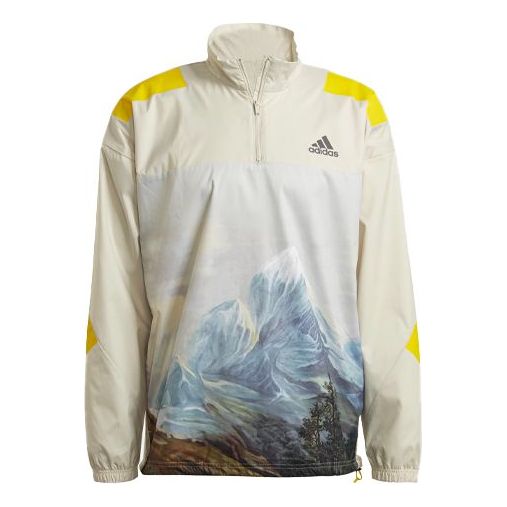 

Куртка adidas Stand Collar Loose Sports Jacket Beige, цвет creamy