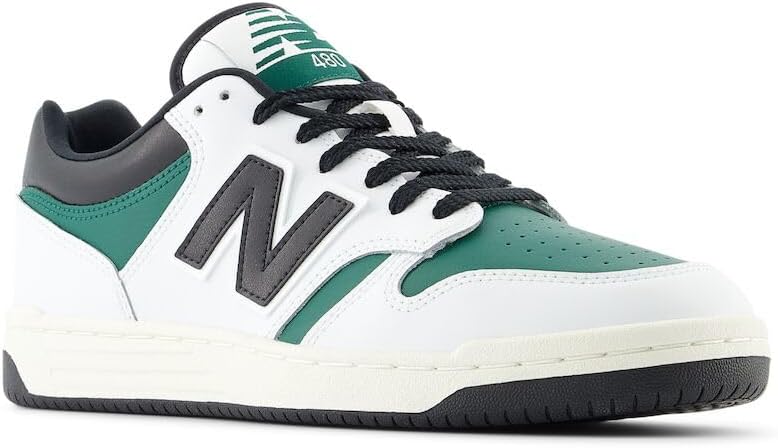 Мужские кроссовки New Balance 480 V1, White/Marsh Green/Black — фото 4