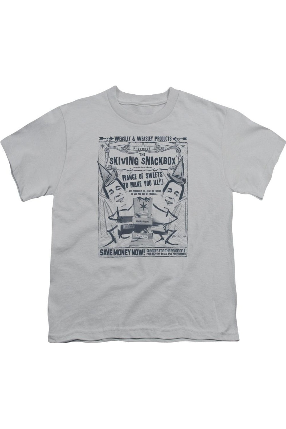 

Футболка с коротким рукавом для детей "Набор сладостей для прогулов" Harry Potter Gildan, серебряный