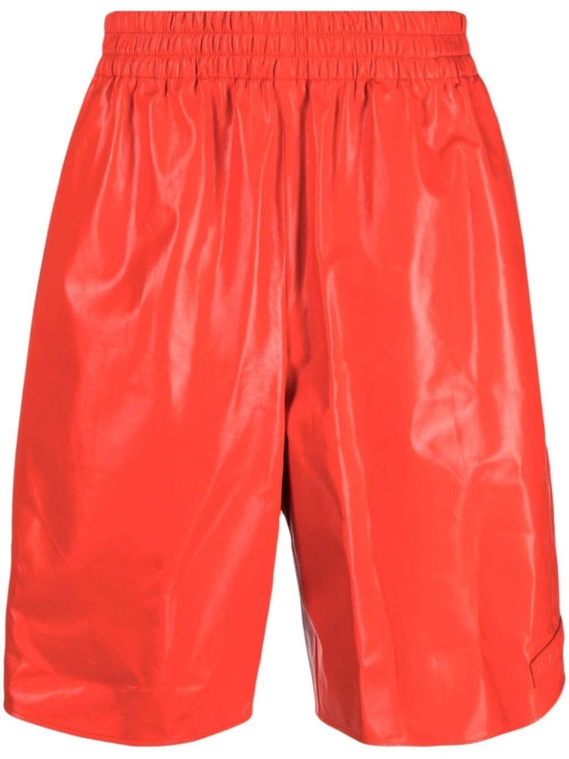 

Marni кожаные шорты с эластичным поясом, красный