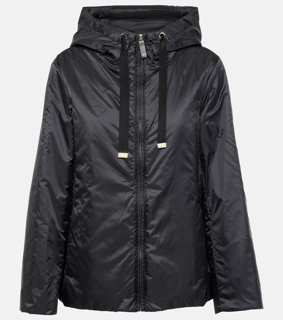 

Зеленый плащ из прорезиненного хлопка Max Mara, черный