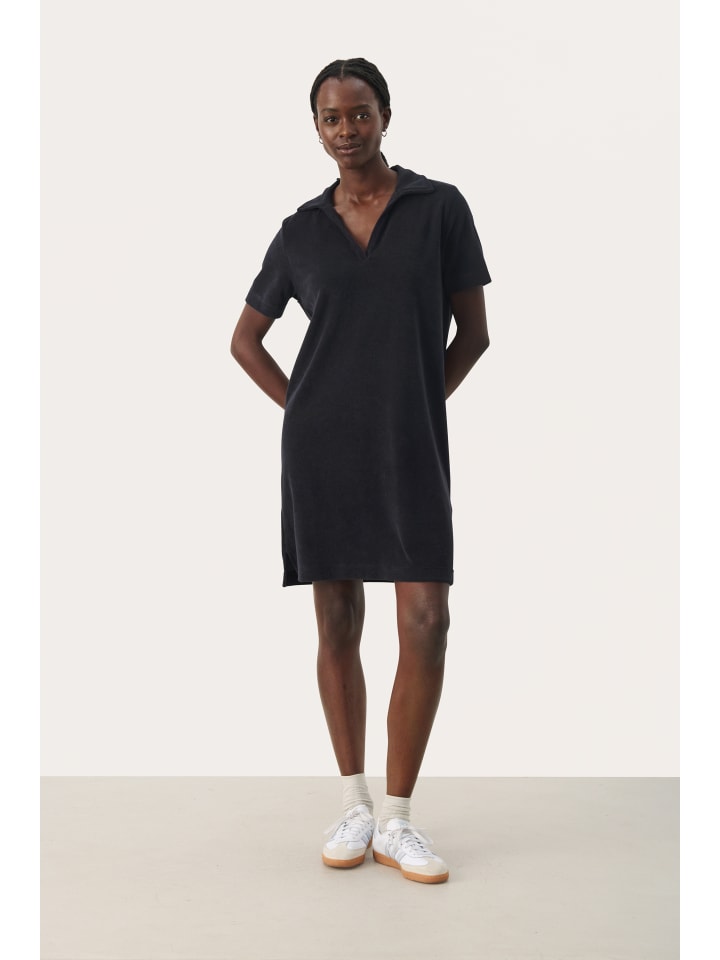 

Платье GiavannaPW из джерси, прямого кроя, темно-синего цвета PART TWO