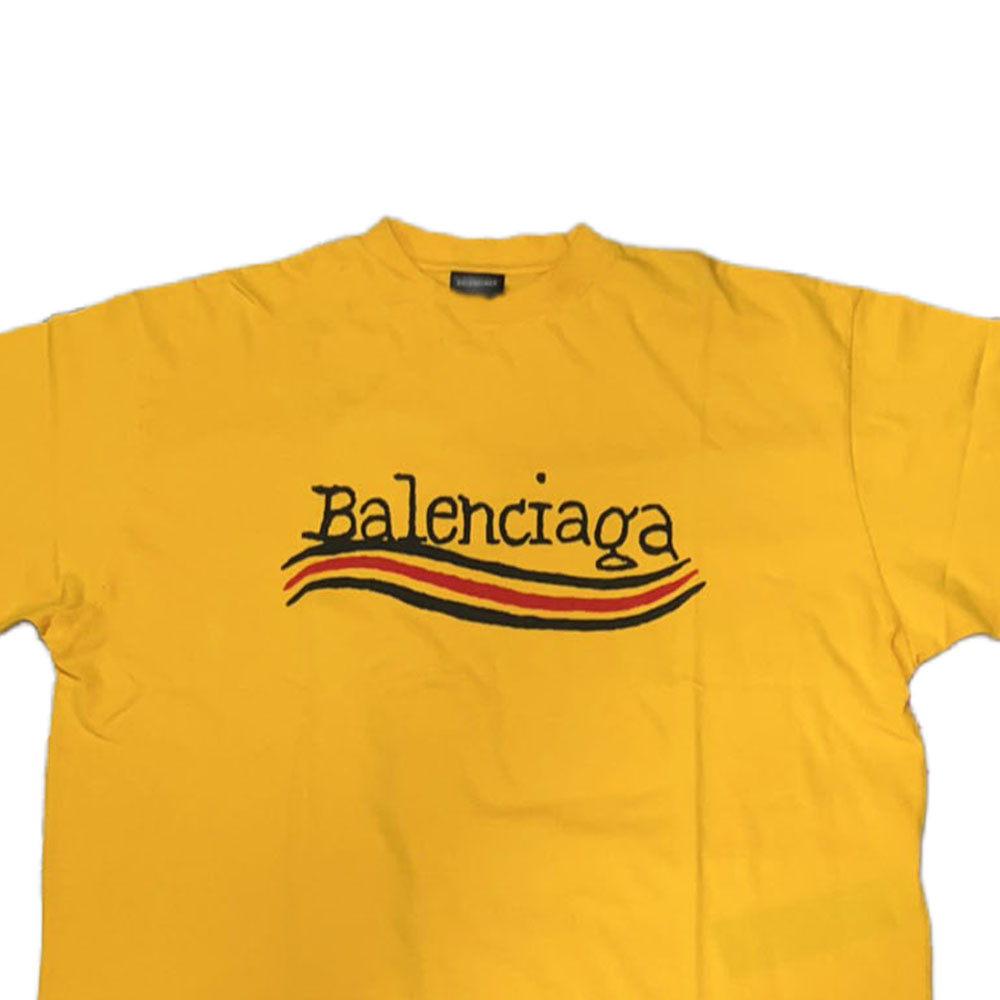 Футболка Regular Fit мужская желтая Balenciaga — фото 3