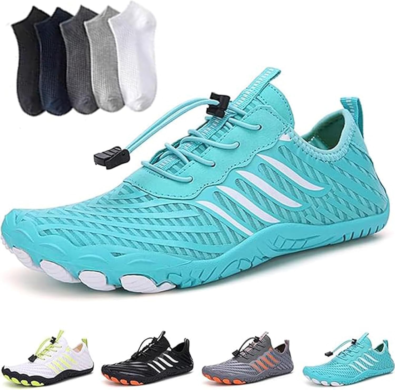 

Кроссовки с широкой носочной частью, дышащие, не скользящие, быстросохнущие, для воды, активного отдыха на улице, плавания, бассейна, пляжа, серфинга, прогулок, йоги на воде, реки, унисекс Giltpeak, 4 Blue