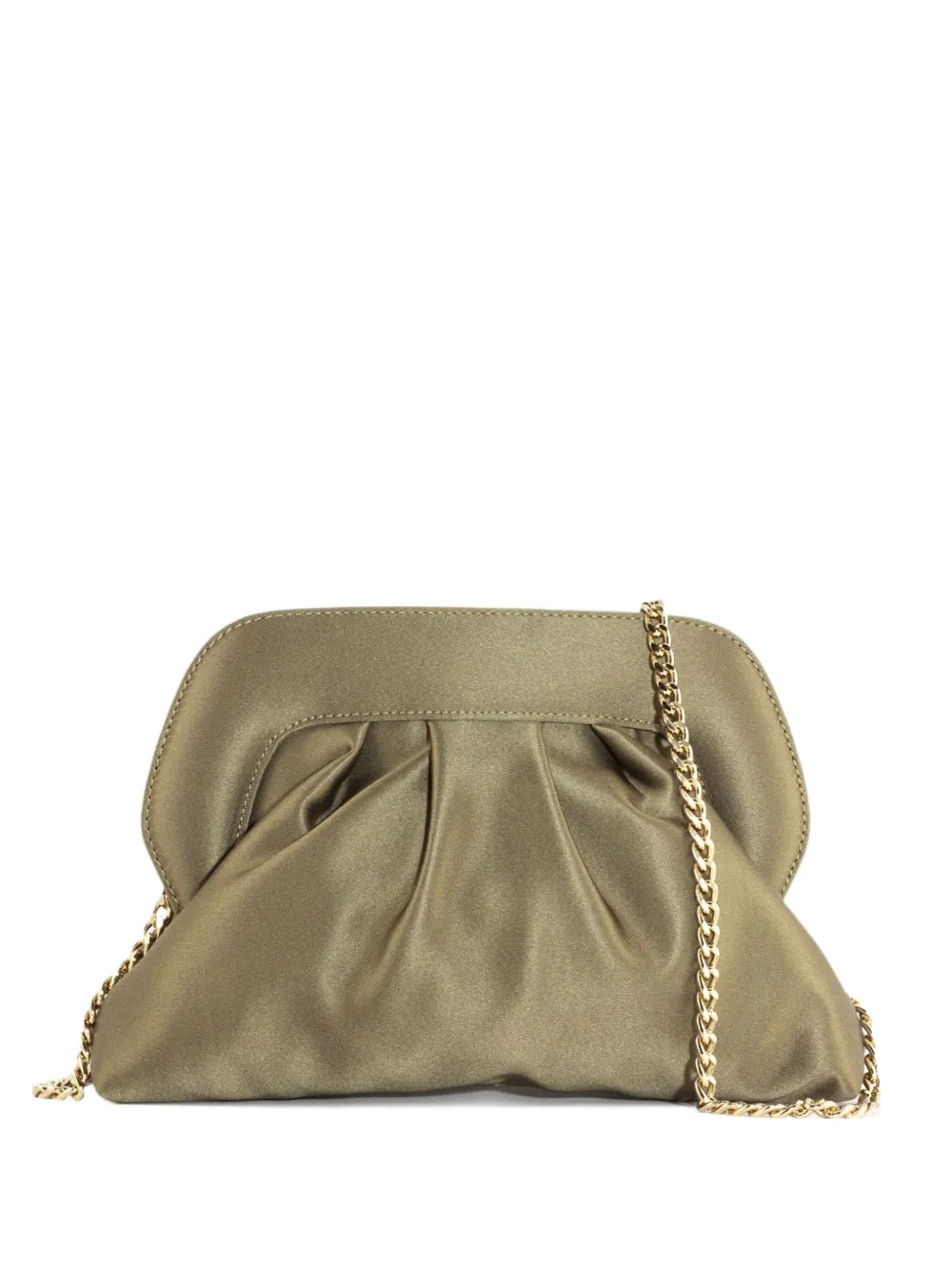 

Сумка-клатч с цепочным ремешком и эффектом присборенности Roberto Festa, зеленый